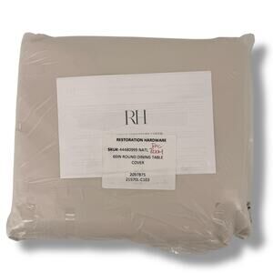 Restoration Hardware Aegean 60" Round Dining Table Outdoor Cover Natural